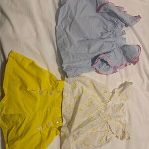 Jacadi Yellow and White Baby Ensemble